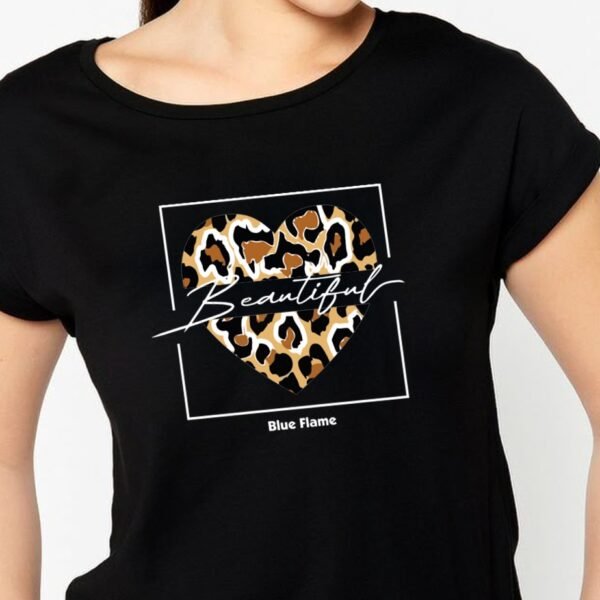 item 1 modelo corta Camiseta Dama Leopardo